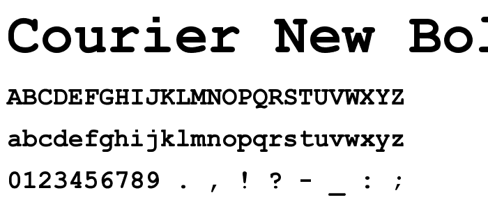 Courier New Bold font